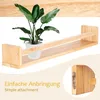 A wooden shelf with a plant on it, and text indicating easy installation. Náhľad obrázku produktu