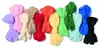 A collection of colorful wool bundles arranged in a row against a white background. Produktbild-Vorschau