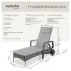 tectake® Rattan Sonnenliege 200 x 70 x 33 cm Produktbild-Vorschau 5