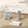 HOMCOM Rollbarer Computertisch klappbarer Schreibtisch mit Produktbild-Vorschau 3
