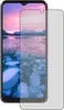 A smartphone screen protector is shown placed over a smartphone displaying a landscape wallpaper. Produktbild-Vorschau