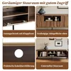 A collage of four images showcasing different features of a TV stand. Anteprima dell’immagine prodotto