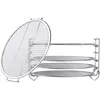 A multi-tiered metal rack with round mesh trays, designed for drying or cooking. Produktbild-Vorschau