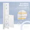 HOMCOM Meuble Colonne Salle de Bain 3 niches Placard Porte Voir les images du produit 4