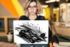 MuchoWow® Laptop Aufkleber Sticker Cover Eine schwarz-weiße Produktbild-Vorschau 5