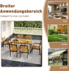 Collage showing a patio dining set, a living room, a garden, and a balcony awning. Produktbild-Vorschau