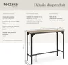 Table de bar industrielle Kerry 120x40x100,5cm - Bois clair Voir les images du produit 6