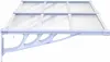 vidaXL Türvordach Grau und Transparent 152,5x90 cm Produktbild-Vorschau 4