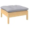 8-tlg. Garten-Lounge-Set mit Grauen Kissen Kiefer Produktbild-Vorschau 6