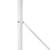 Close-up view of a white metal shelf bracket attached to a vertical support with a bolt. Produktbild-Vorschau