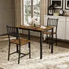 Esstischgarnitur Rustikales Braun/Schwarz 90x60x75,5 cm mit Produktbild-Vorschau 3