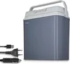 A mobile electric cooler box with its accessories, presented on a white background. Produktbild-Vorschau