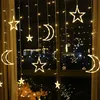 3m LED Stern Mond Lichterkette Lichtervorhang Produktbild-Vorschau 2
