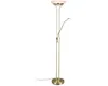 A floor lamp with two lights, one main light at the top and a smaller adjustable reading light below. Anteprima dell’immagine prodotto