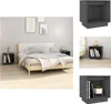 vidaXL Nachttische 2 Stk. Grau 40x30x40 cm Massivholz Produktbild-Vorschau 1