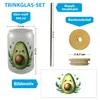 Avocado Trinkglas mit Bambusdeckel Produktbild-Vorschau 2