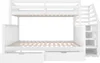 A white bunk bed with stairs and drawers. Anteprima dell’immagine prodotto