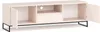 A light beige TV lowboard with open doors and a drawer, shown from a slightly elevated side angle against a white background. Produktbild-Vorschau