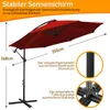 Sonnenschirm 350cm Balkon Strandschirm Gartenschirm Produktbild-Vorschau 3