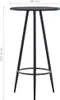 A black bar table on a white background with dimensions indicated. Náhľad obrázku produktu