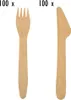 tradingbay24 Einwegbesteck-Set aus Holz 200 teilig (je 100 Produktbild-Vorschau 1