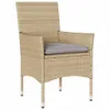 vidaXL Gartenstühle mit Kissen 2 Stk. Beige Poly Rattan Produktbild-Vorschau 4