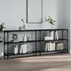 vidaXL Konzolový stôl čierny 200x29x75 cm Drevo Materiál Náhľad obrázku produktu 2