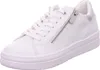 A white sneaker with a silver heel accent and a side zipper is shown against a white background. Náhľad obrázku produktu
