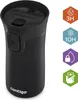 A black Contigo travel mug with icons indicating its features. Anteprima dell’immagine prodotto