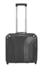 A black rolling suitcase with a telescopic handle is shown against a white background. Produktbild-Vorschau