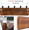 Dřevěný nástěnný věšák na kabáty, 5 trojitých háčků, Náhled obrázku produktu 2