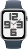 Apple Watch SE GPS 44mm Alu Silber/Sturmblau Sportarmb. S/M Produktbild-Vorschau 4