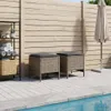 vidaXL Tabourets de jardin, lot de 2, gris et gris foncé, Voir les images du produit 2