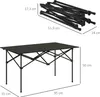 Outsunny Campingtisch Klapptisch mit Aufrollbare Produktbild-Vorschau 3