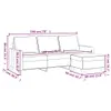 vidaXL 3-Sitzer-Sofa mit Hocker Hellgrau 180 cm Stoff Produktbild-Vorschau 7