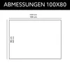 Glasplatte Tisch 100x80 ESG Glas 6mm nach Maß grau - Produktbild-Vorschau 3