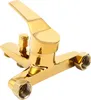 A close-up studio shot of a gold-colored shower faucet. Podgląd zdjęcia produktu