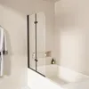EMKE Duschabtrennung 100x140cm Faltwand für Badewanne Produktbild-Vorschau 8