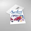 Bilder auf glas - Einteilig - Aquarell Surfbrett Palme Produktbild-Vorschau 2