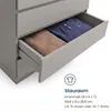 Kommode 76cm breit mit 4 Schubladen Kaschmir schmal Holz Produktbild-Vorschau 3