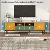 Mobile TV Merax ovale con ante in rattan e ante scorrevoli, Anteprima dell’immagine prodotto 16