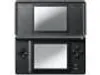 A black Nintendo DS Lite is shown from the front, open, on a white background. Produktbild-Vorschau