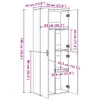 Highboard Betongrau 70x35x180 cm Holzwerkstoff Produktbild-Vorschau 10
