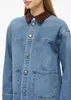 s.Oliver Jeans-Overshirt mit Velourskragen – Größe 40, Produktbild-Vorschau 3