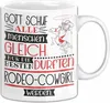 Rodeo-Cowgirl Geschenk Becher Tasse Gott Schuf Alle Produktbild-Vorschau 1