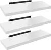 WOLTU 3er-Set Wandregal, Schweberegal, Holz Board, weiß, Produktbild-Vorschau 1
