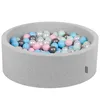 KiddyMoon Bällepool Rund 90x30cm 300 Bunten Bällen ∅7cm - Produktbild-Vorschau 1