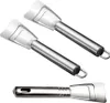 Three stainless steel ice scrapers are displayed against a white background. Produktbild-Vorschau