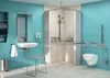 A modern, accessible bathroom with a sink, toilet, and shower. Anteprima dell’immagine prodotto