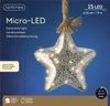 Weihnachtsstern mit Sackleinen und 15 LED-Lichtern - 20cm - Produktbild-Vorschau 6